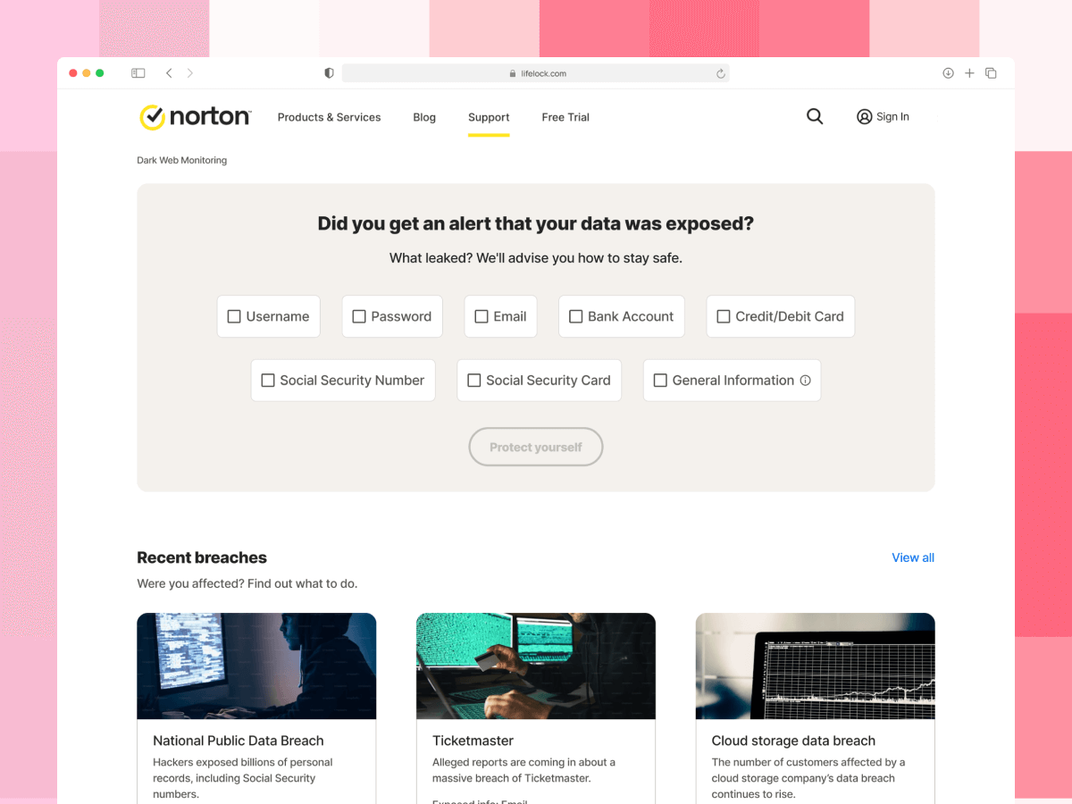 Dark Web Monitor microsite thumbnail